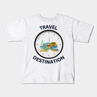 Travel to Seoul Kids T-Shirt